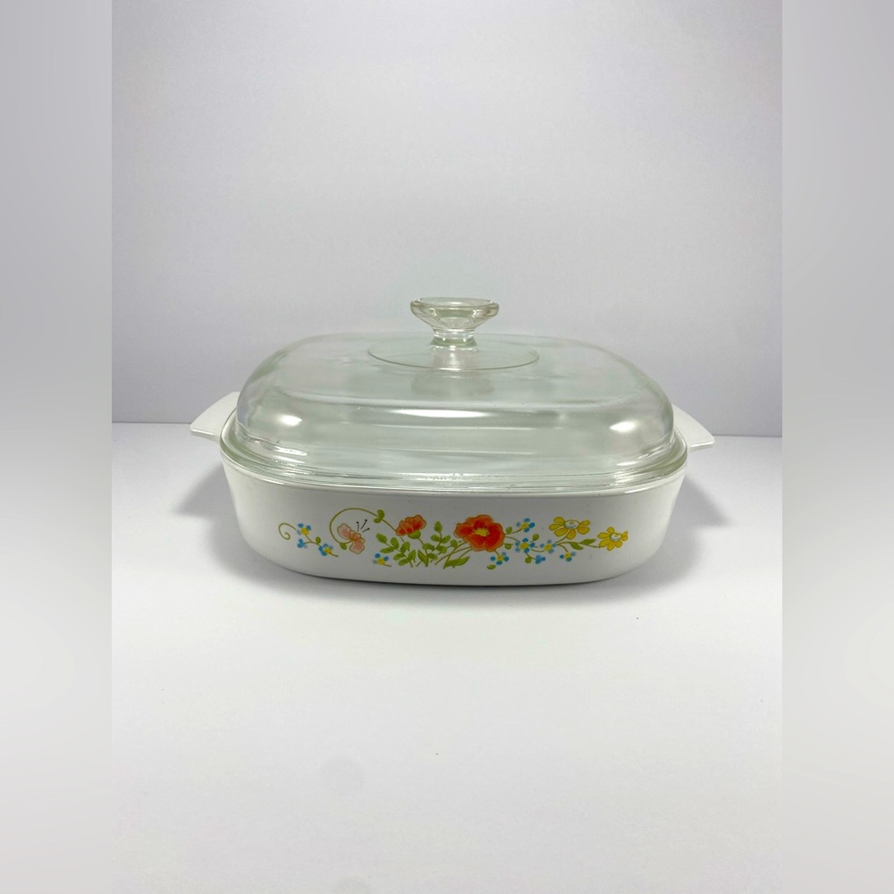 Vintage Corningware Wildflower A-10-B Casserole Dish